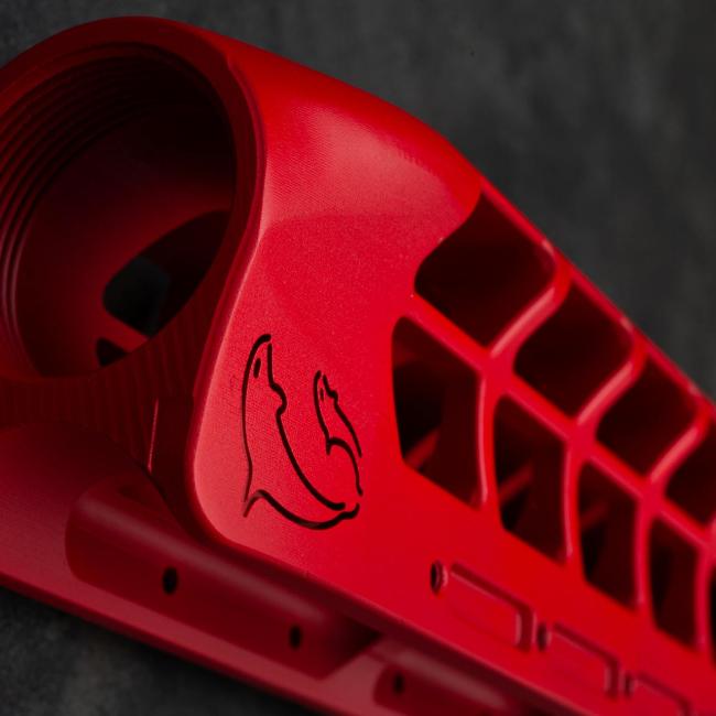 Chassis Micarta Cerakote USMC Red Accuracy Solutions Orca_GVE9902