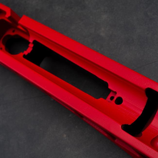 Chassis Micarta Cerakote USMC Red Accuracy Solutions Orca_GVE9910